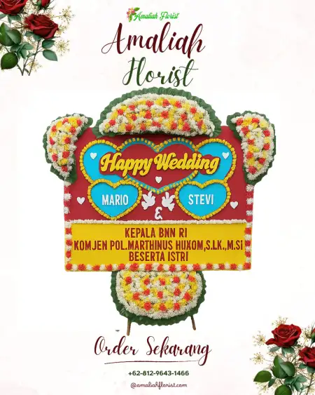 Papan Bunga Pernikahan Talang Batu